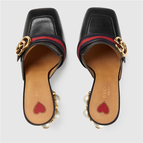 sapato mule gucci|black Gucci mules.